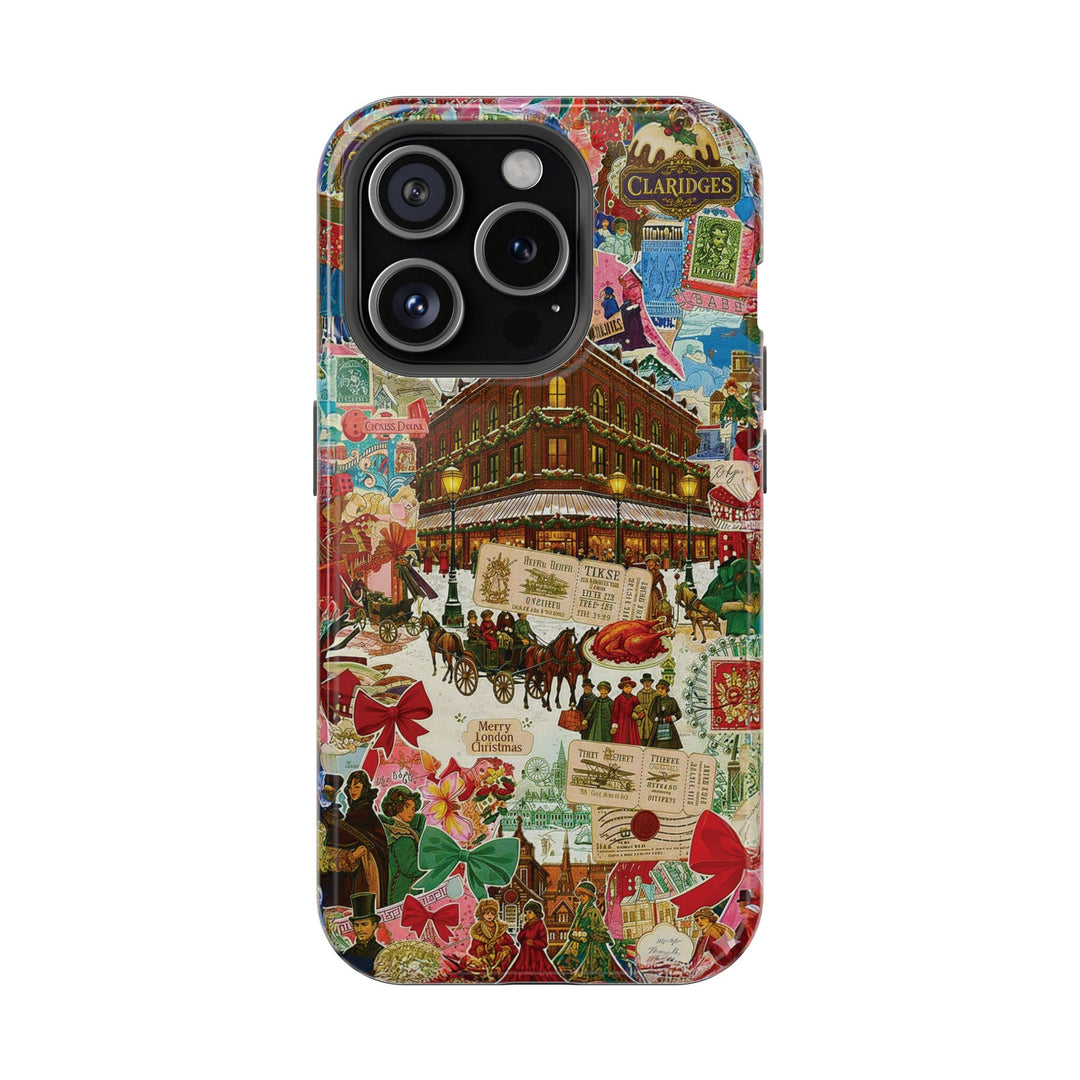 Aesthetic Tough Magsafe London Coquette Collage Phone Case - For iPhone 17 Pro Max iPhone 16 Pro iPhone 15 Iphone 14 Plus 13 Pro 12 11 10 - Studio40ParkLane