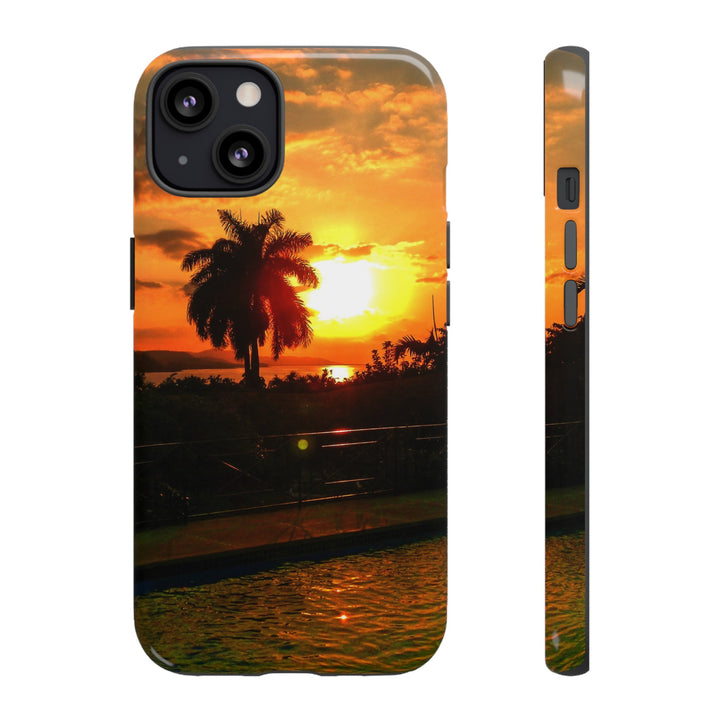 Cute Samsung Case | Cool Iphone Case | Summer Jamaica Pool Sunset, Samsung S24, S23, S22, S21, IPhone 15 Case | Iphone 14 Case, Iphone 13 Case - Studio40ParkLane