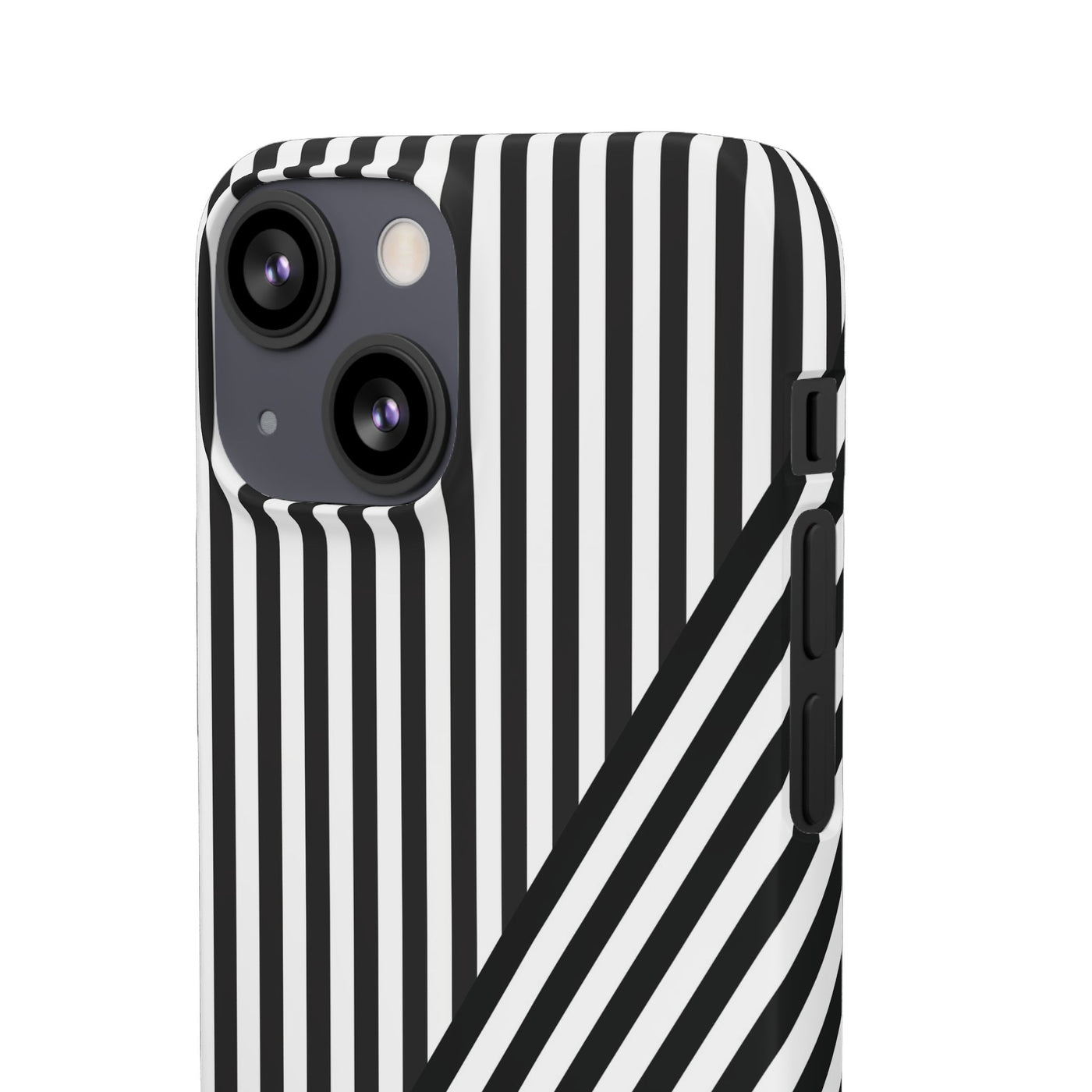 Aesthetic Black White Stripes Cute Phone Case Sleek Snap - For iPhone 17 Pro Max iPhone 16 Pro iPhone 15 Iphone 14 Plus 13 Pro 12 11 10 Gift - Studio40ParkLane