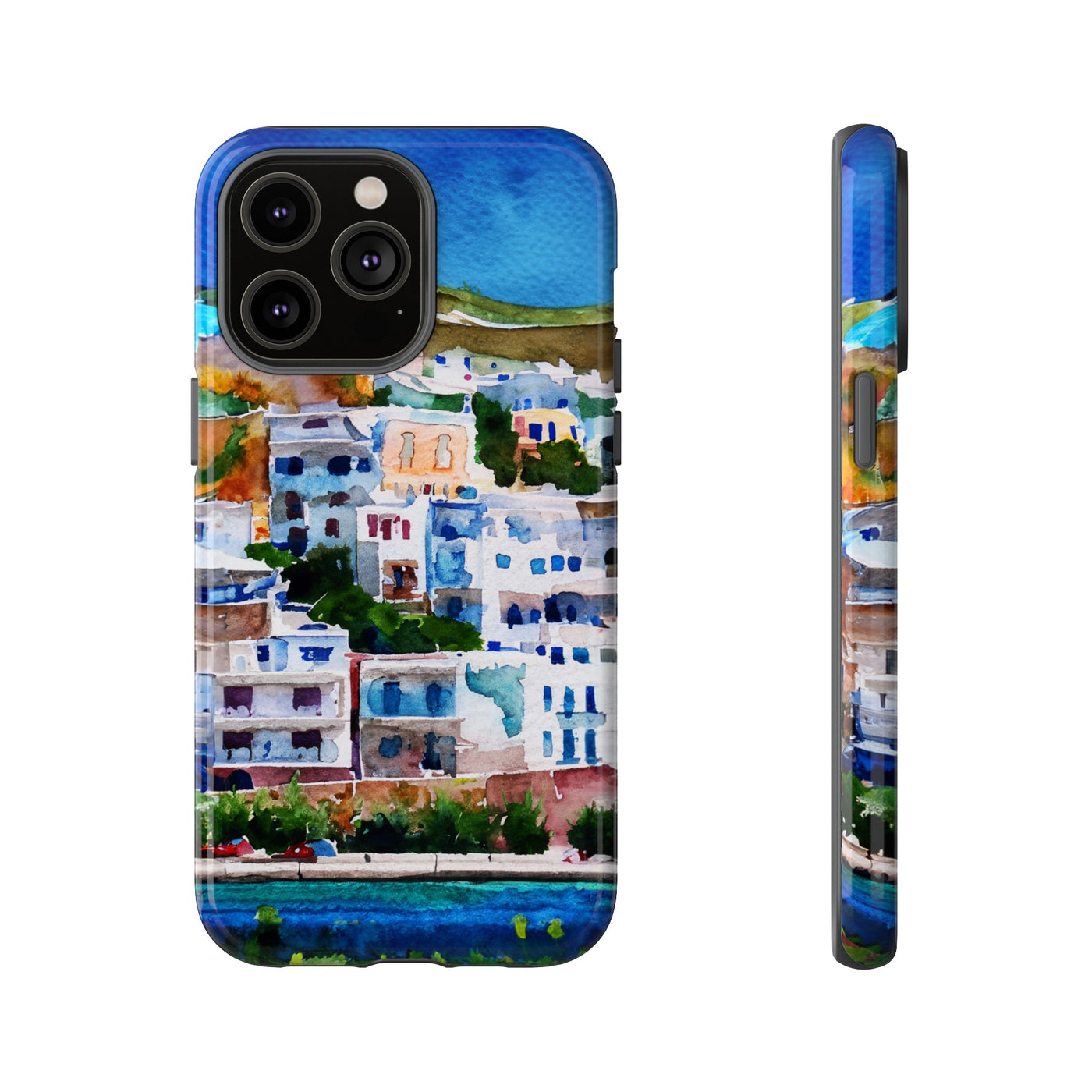 Impact Resistant, Greece House, Cute Phone Cases for Samsung S24, S23, S22, S21, IPhone 15 pro Iphone 14 pro Iphone 13 IPhone 12 Iphone 11