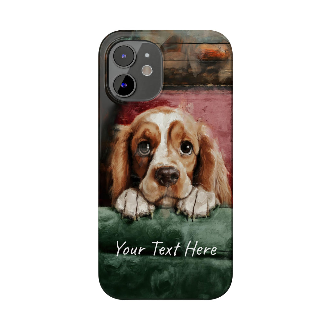 Slim Personalized Cute iPhone Cases - | iPhone 15 Case | iPhone 15 Pro Max Case, Iphone 14 Case, Iphone 14 Pro Max, Iphone 13, Cocker Spaniel Dog - Studio40ParkLane