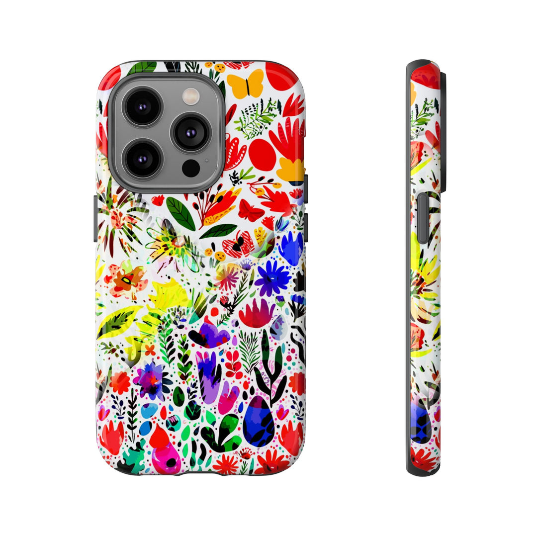 Impact Resistant, Colored Flowers, Cute Phone Cases for Samsung S24, S23, S22, S21, IPhone 15 pro Iphone 14 pro Iphone 13 IPhone 12 Iphone 11 - Studio40ParkLane