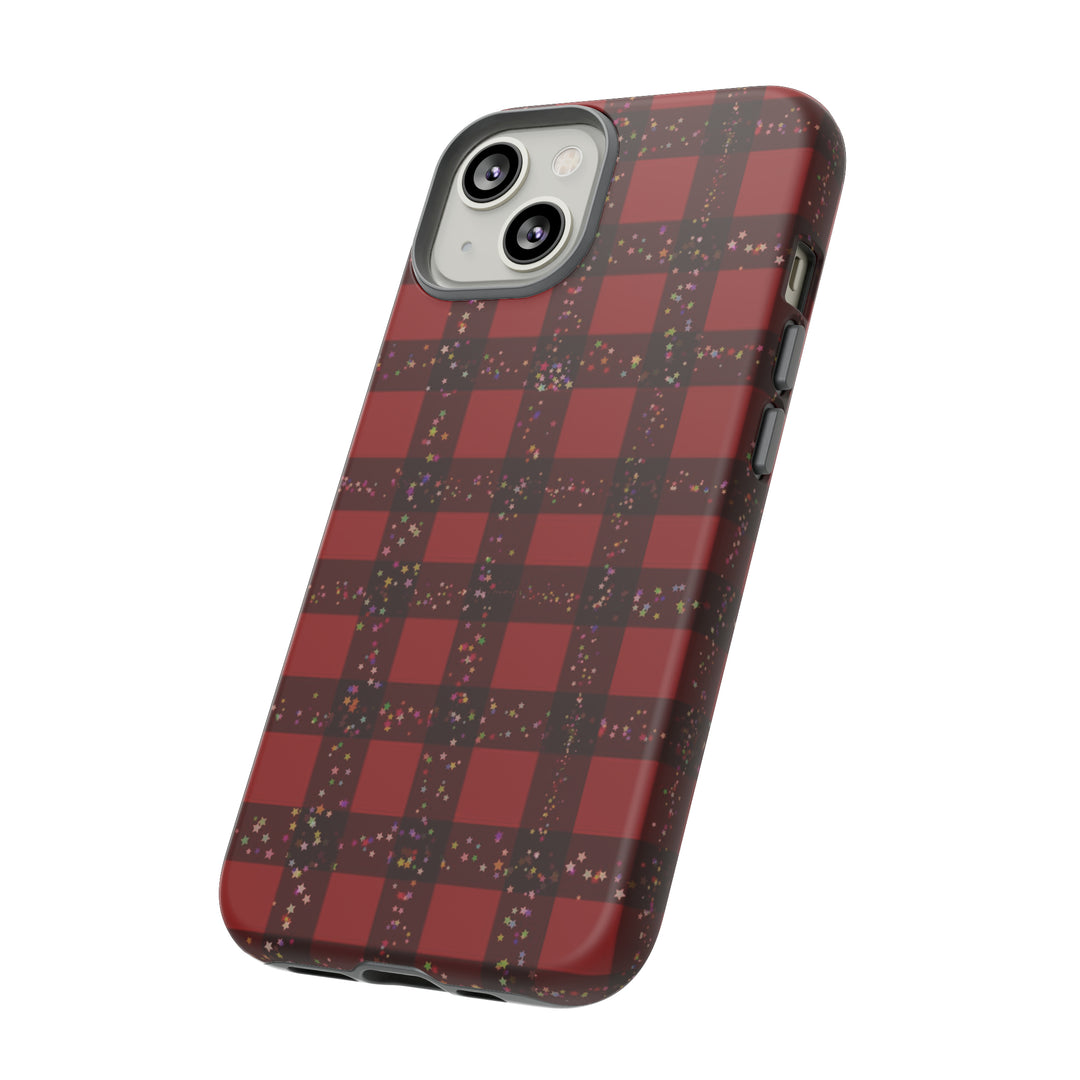 Cute IPhone Case | iPhone 15 Case | iPhone 15 Pro Max Case, Iphone 14 Case, Iphone 14 Pro Max Case IPhone Case for Art Lovers, Red Festive Plaid - Studio40ParkLane