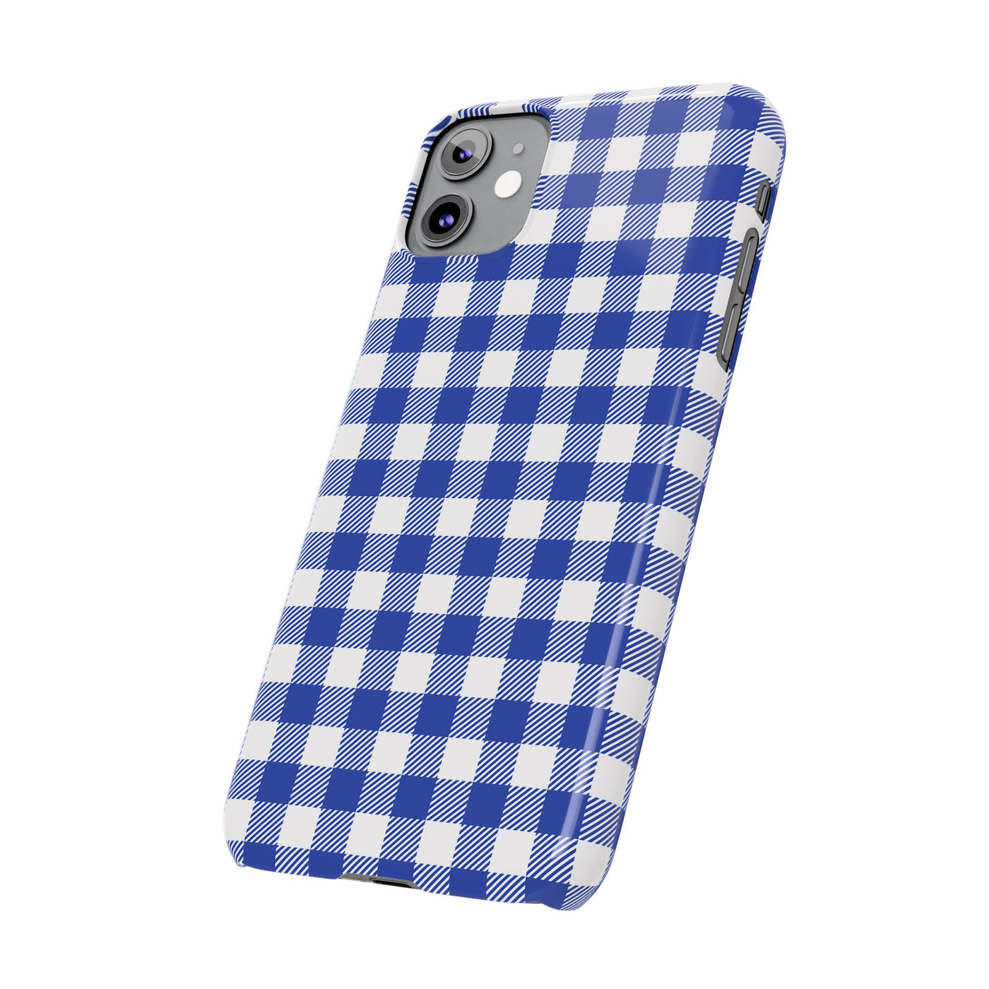 Slim Blue Gingham Gift for Her Cute Phone Cases for Iphone 16 Pro Max | iPhone 15 Case | iPhone 15 Pro Max Case, Iphone 14, 13, 12, 11, 10, 8, 7