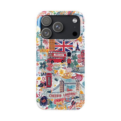 Slim London England Coquette Collage Cute Phone Case for Iphone 17 - | iPhone 16 Pro Max Case | iPhone 15 Case Iphone 14 13 12 11 10 9 8 7 - Studio40ParkLane