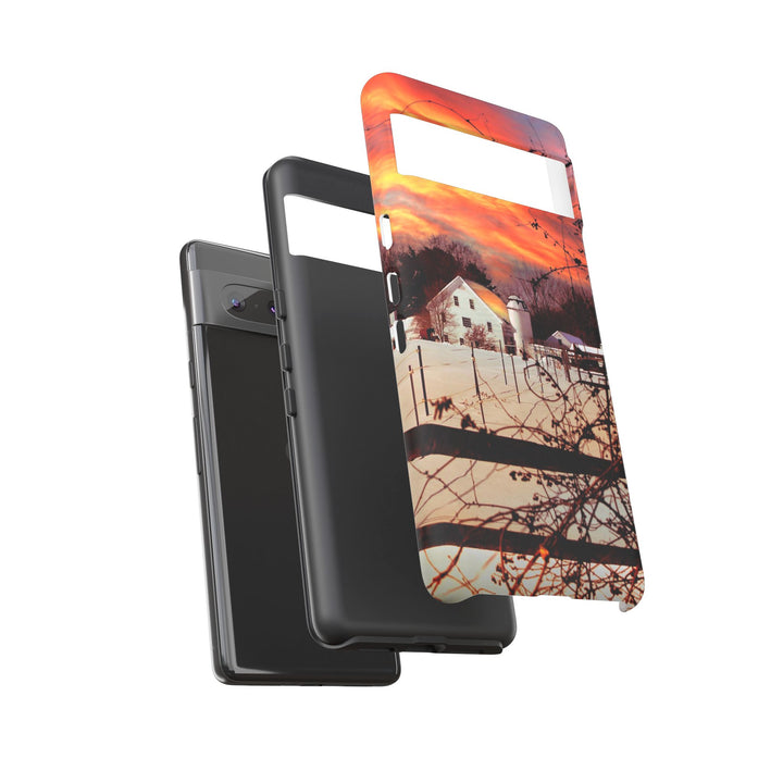 Impact Resistant, Winter Sunset Cute Phone Cases for Samsung S24, S23, S22, S21, IPhone 15 pro Iphone 14 pro Iphone 13 IPhone 12 Iphone 11 - Studio40ParkLane