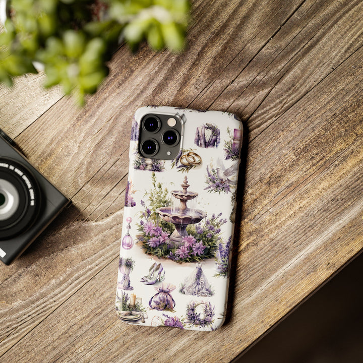 Slim Cute Phone Cases for Iphone | iPhone 15 Case | iPhone 15 Pro Max Case, Iphone 14, Iphone 14 Pro Max, Iphone 13, Lavender Wedding Theme - Studio40ParkLane