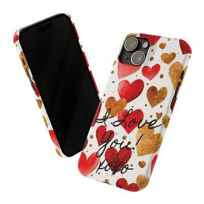 Slim Cute iPhone Cases - | iPhone 15 Case | iPhone 15 Pro Max Case, Iphone 14 Case, Iphone 14 Pro Max, Iphone 13, Valentine Hearts Love