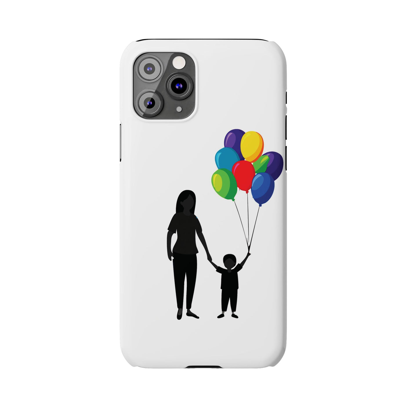 Slim Mother Child Balloons Gift for Her Cute Phone Cases for Iphone 16 Pro Max | iPhone 15 Case | iPhone 15 Pro Max Case, Iphone 14, 13, 12, 11, 10, 8, 7