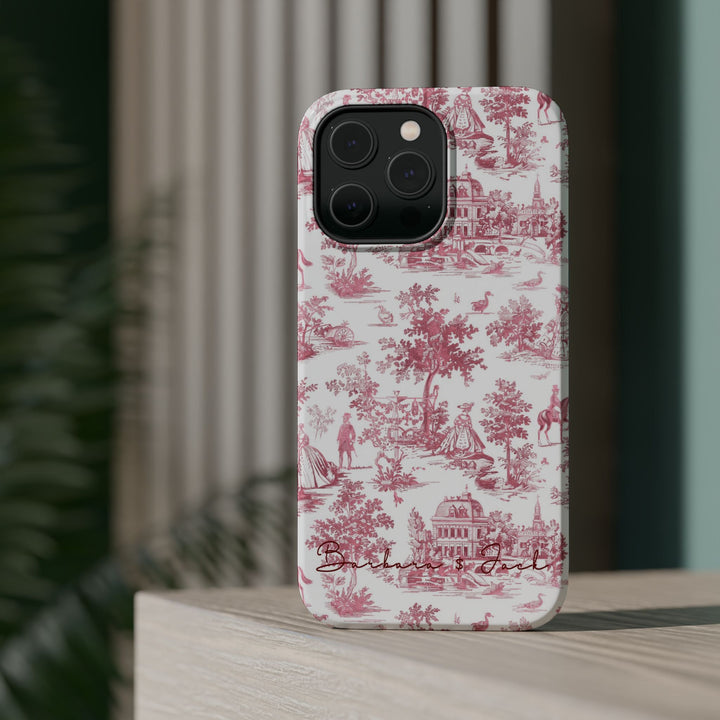 Magsafe French Toile Personalized Initial Custom Gift Cute Phone Cases for Iphone 16 Pro Max | iPhone 15, Pro Max Case, Iphone 14, 13, 12, 11, 10 - Studio40ParkLane