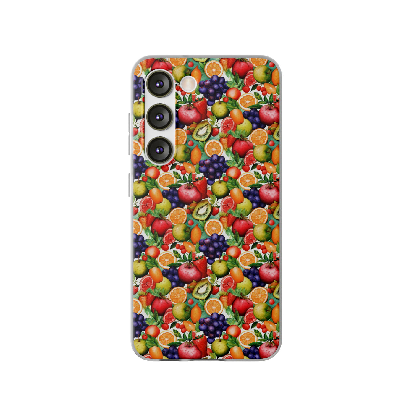 Cute Flexi Phone Cases, Summer Fruit Mix, Compatible with Samsung Galaxy S23, Samsung S22, Samsung S21, Samsung S20, Galaxy S20 Ultra