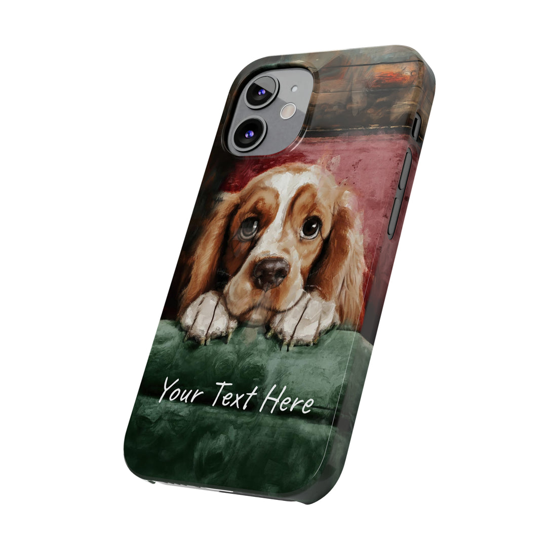 Slim Personalized Cute iPhone Cases - | iPhone 15 Case | iPhone 15 Pro Max Case, Iphone 14 Case, Iphone 14 Pro Max, Iphone 13, Cocker Spaniel Dog - Studio40ParkLane