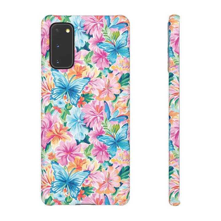 Sleek Snap Butterflies Flowers Cute Phone Case for iPhone 16 15 14 13 12 11 X Xs Max Xr Pro Plus Samsung Galaxy S24 S23 S22 S21 S20 Ultra
