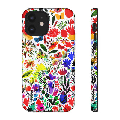 Impact Resistant, Colored Flowers, Cute Phone Cases for Samsung S24, S23, S22, S21, IPhone 15 pro Iphone 14 pro Iphone 13 IPhone 12 Iphone 11