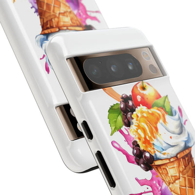 Impact Resistant, Summer Ice Cream Cone, Cute Phone Cases for Samsung S24, S23, S22, S21, IPhone 15 pro Iphone 14 pro Iphone 13 IPhone 12 Iphone 11