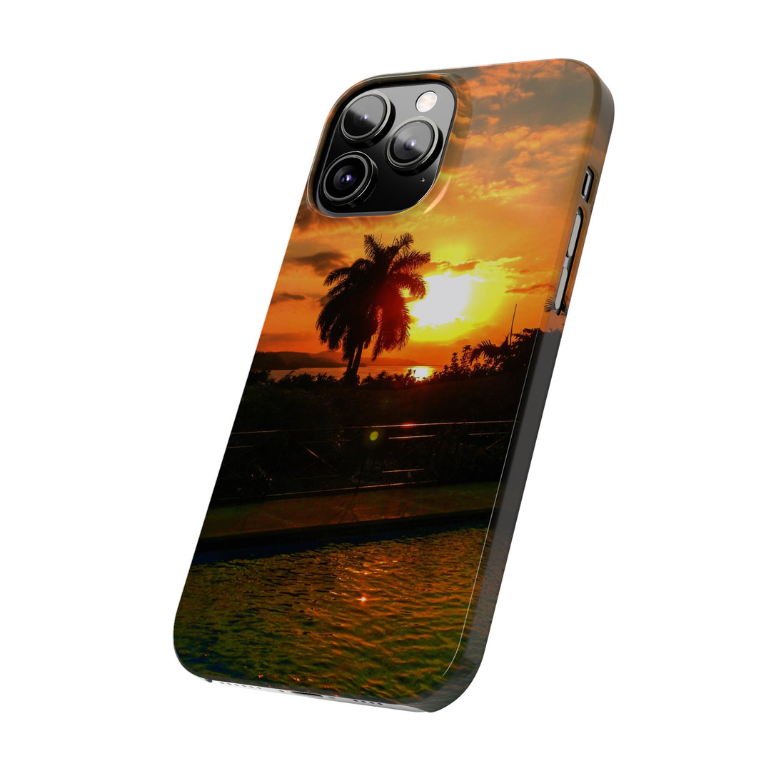 Slim Cute Phone Cases for Iphone - | iPhone 15 Case | iPhone 15 Pro Max Case, Iphone 14 Case, Iphone 14 Pro Max, Iphone 13, Summer Jamaica Sunset - Studio40ParkLane