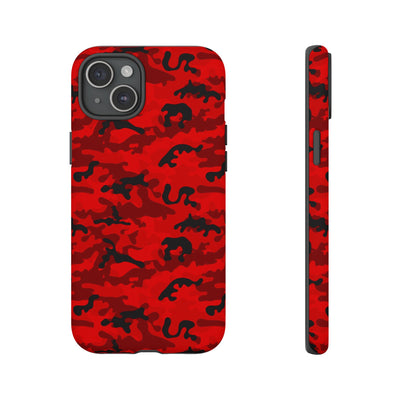 Impact Resistant, Red Camo Camouflage, Cute Phone Cases for Samsung S24, S23, S22, S21, IPhone 15 pro Iphone 14 pro Iphone 13 IPhone 12 Iphone 11