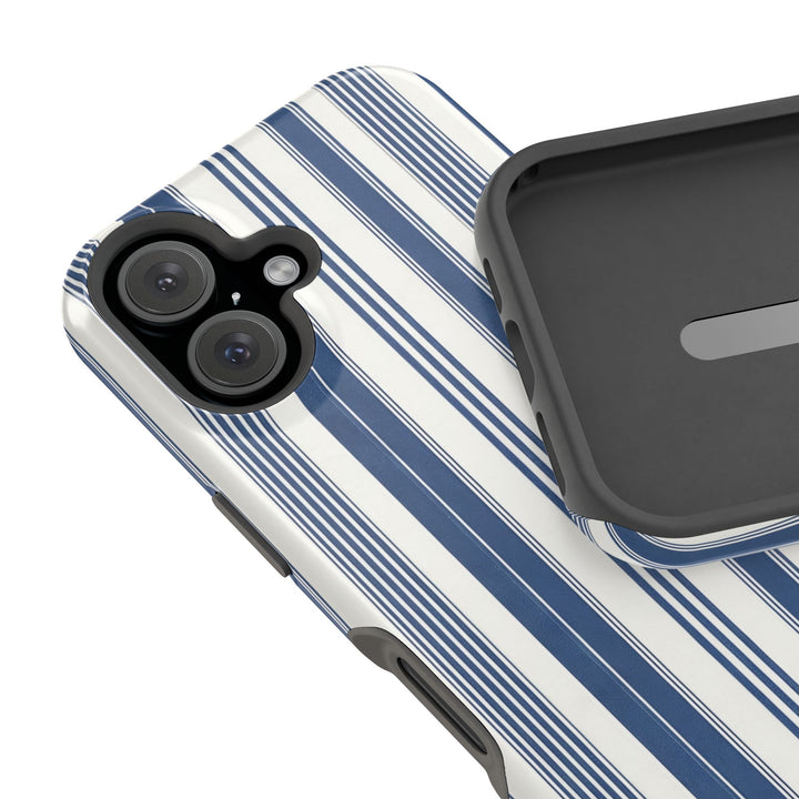 MagSafe Cute Phone Case, Coastal Striped Phone Case for iPhone 17 16 15 14 13 12 Pro Max, Samsung S26 S25 S24 Ultra case - Studio40ParkLane