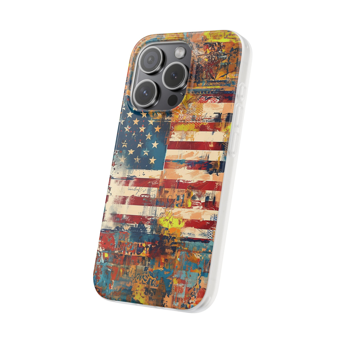 Cute Flexi Phone Cases, US Flag Abstract, Compatible with Samsung Galaxy S23, Samsung S22, Samsung S21, Samsung S20, Galaxy S20 Ultra