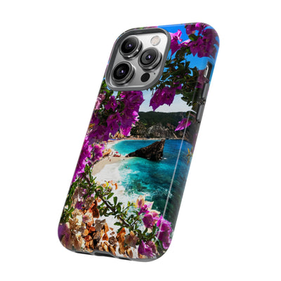 Impact Resistant, Bougainvillea Seaview, Cute Phone Cases for Samsung S24, S23, S22, S21, IPhone 15 pro Iphone 14 pro Iphone 13 IPhone 12 Iphone 11