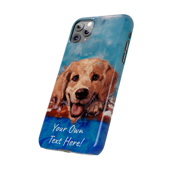 Slim Personalized Cute iPhone Cases - | iPhone 15 Case | iPhone 15 Pro Max Case, Iphone 14 Case, Iphone 14 Pro Max, Iphone 13, Golden Retriever Dog - Studio40ParkLane