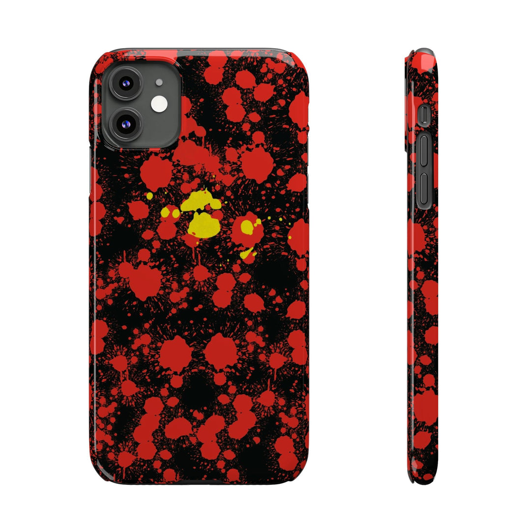 Slim Cute Phone Cases for Iphone - | iPhone 15 Case | iPhone 15 Pro Max Case, Iphone 14 Case, Iphone 14 Pro Max, Iphone 13, Red Yellow Paint Splash - Studio40ParkLane