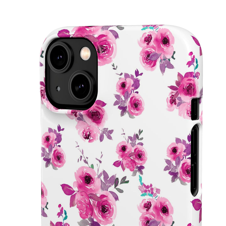 Sleek Snap Flowers Gift for Her Cute Phone Case for iPhone 16 15 14 13 12 11 X Xs Max Xr Pro Plus Samsung Galaxy S24 S23 S22 S21 S20 Ultra