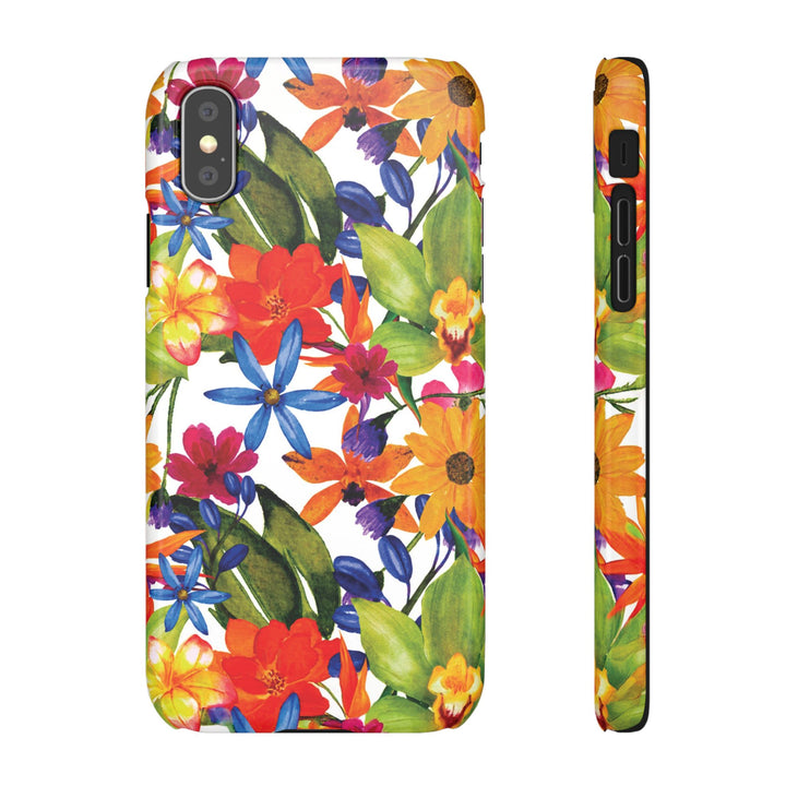 Sleek Snap Colorful Flowers Cute Phone Case for iPhone 16 15 14 13 12 11 X Xs Max Xr Pro Plus Samsung Galaxy S24 S23 S22 S21 S20 Note Ultra