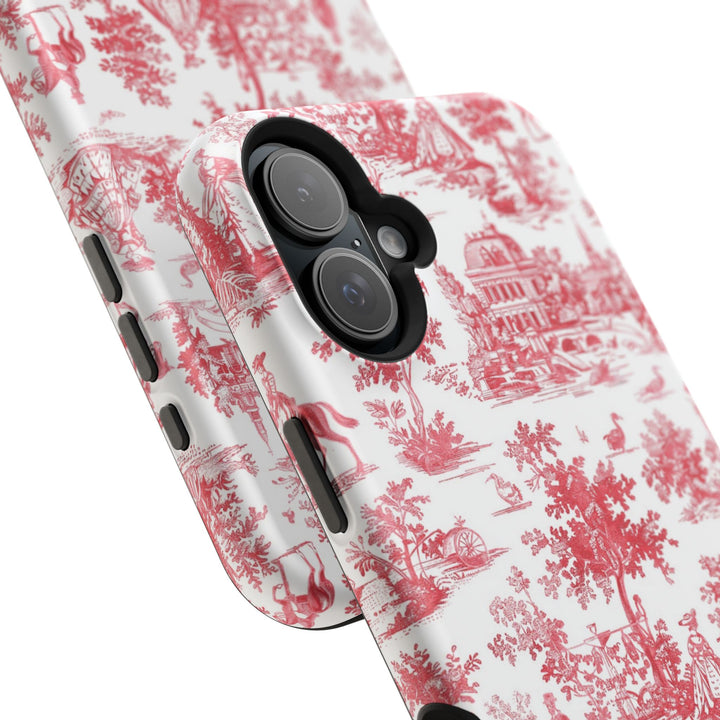Magsafe French Toile Personalized Initial Custom Gift for Her Cute Phone Cases for Iphone 16 Pro Max | iPhone 15 Case | iPhone 15 Pro Max Case, Iphone 14, 13, 12, 11, 10, 8, 7 - Studio40ParkLane