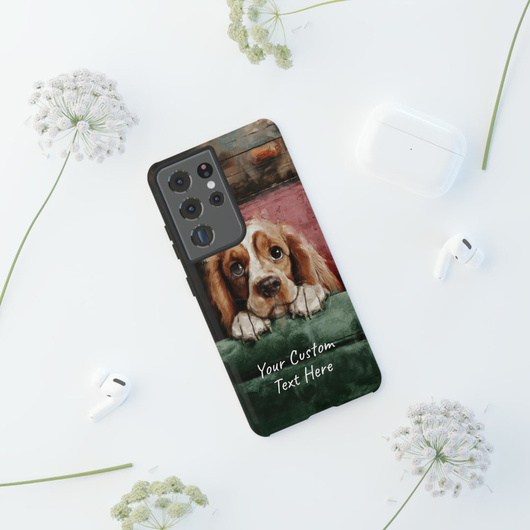 Personalize this Cute Samsung Phone Case | Cocker Spaniel Dog Samsung Phone Case | Galaxy S23, S22, S21, S20 | Customized Samsung Case - Studio40ParkLane