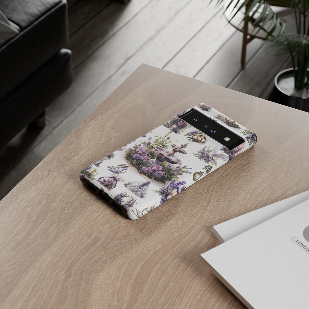 Impact Resistant, Lavender Wedding, Cute Phone Cases for Samsung S24, S23, S22, S21, IPhone 15 pro Iphone 14 pro Iphone 13 IPhone 12 Iphone 11 - Studio40ParkLane