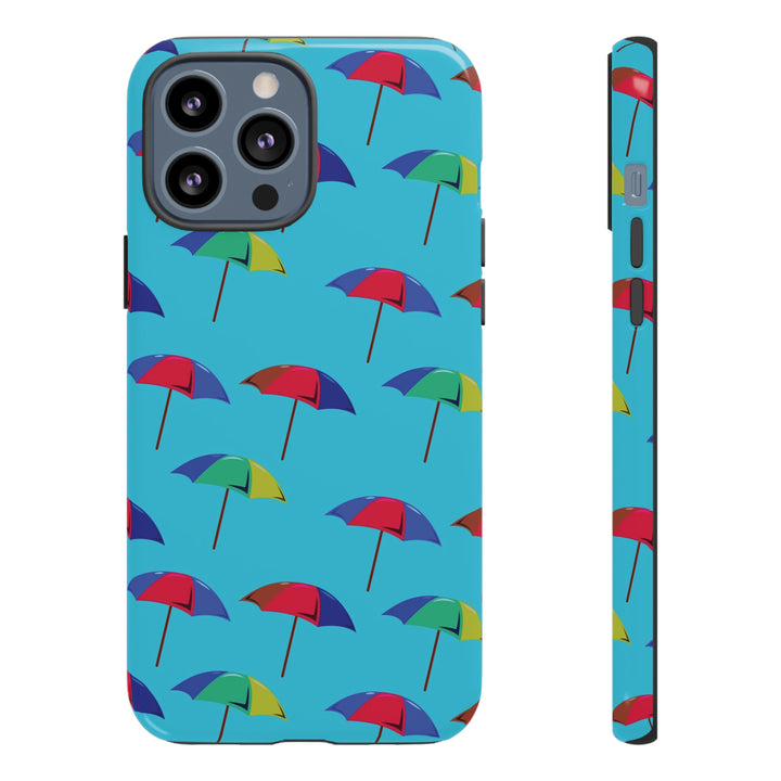 Cute IPhone Case | Colorful Beach Parasols Blue, iPhone 15 Case | iPhone 15 Pro Case, Iphone 14 Case, Iphone 14 Pro Max Case, Protective Iphone Case - Studio40ParkLane