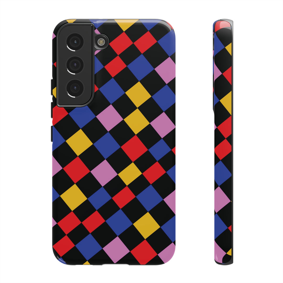 Aesthetic Tough Colorful Checkerboard Phone Case Premium - For iPhone 17 Pro Max iPhone 16 Pro iPhone 15 Iphone 14 Plus 13 Pro 12 11 10 XR - Studio40ParkLane