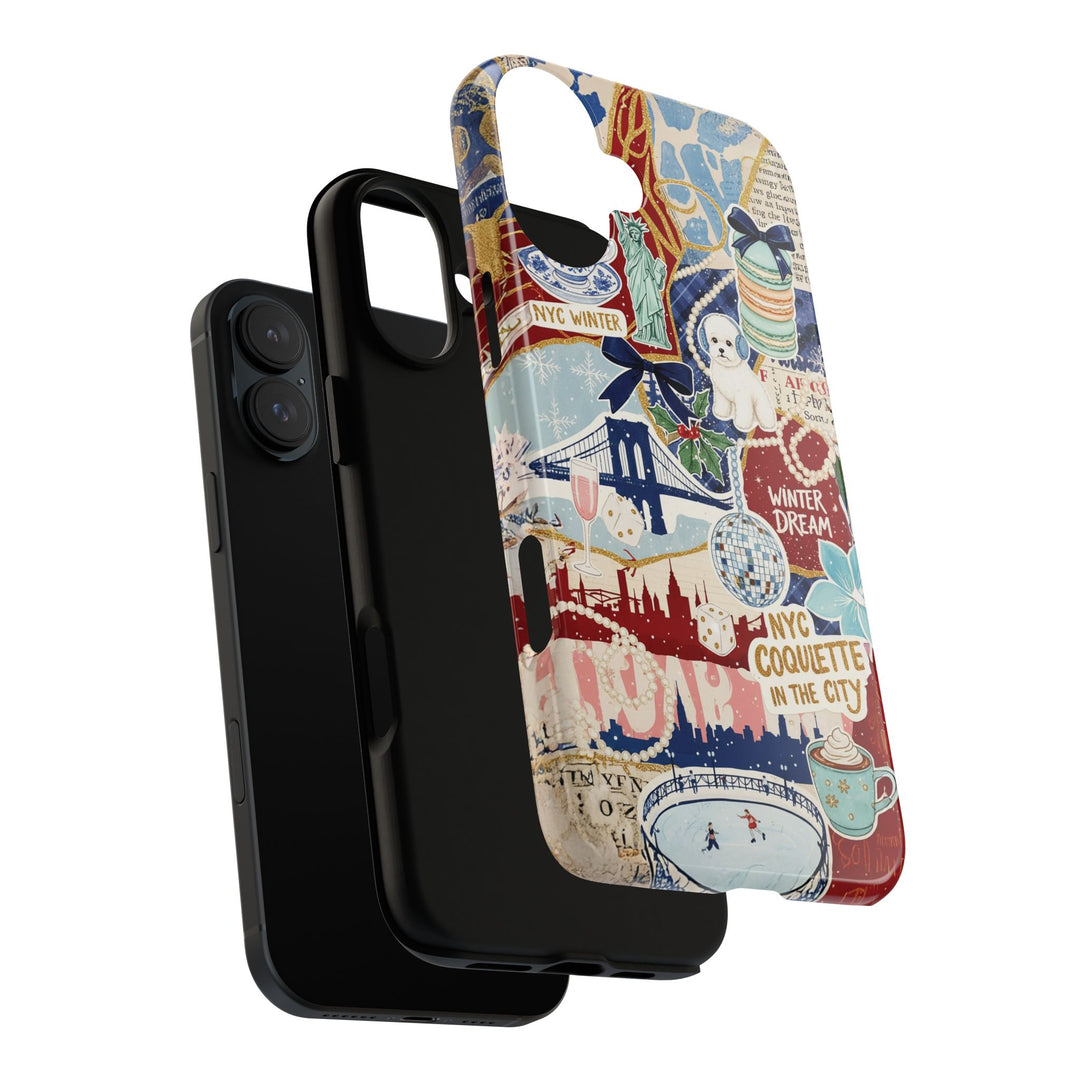 New York Winter Coquette Collage Tough Premium Phone Case - For iPhone 17 Pro Max iPhone 16 Pro iPhone 15 Iphone 14 Plus 13 Pro 12 11 10 XR