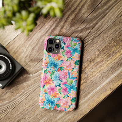 Slim Butterflies Flowers Gift for Her Cute Phone Cases for Iphone 16 Pro Max | iPhone 15 Case | iPhone 15 Pro Max Case, Iphone 14, 13, 12, 11, 10, 8, 7