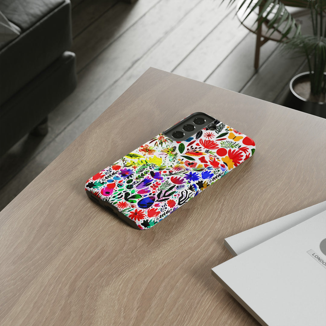 Impact Resistant, Colored Flowers, Cute Phone Cases for Samsung S24, S23, S22, S21, IPhone 15 pro Iphone 14 pro Iphone 13 IPhone 12 Iphone 11 - Studio40ParkLane