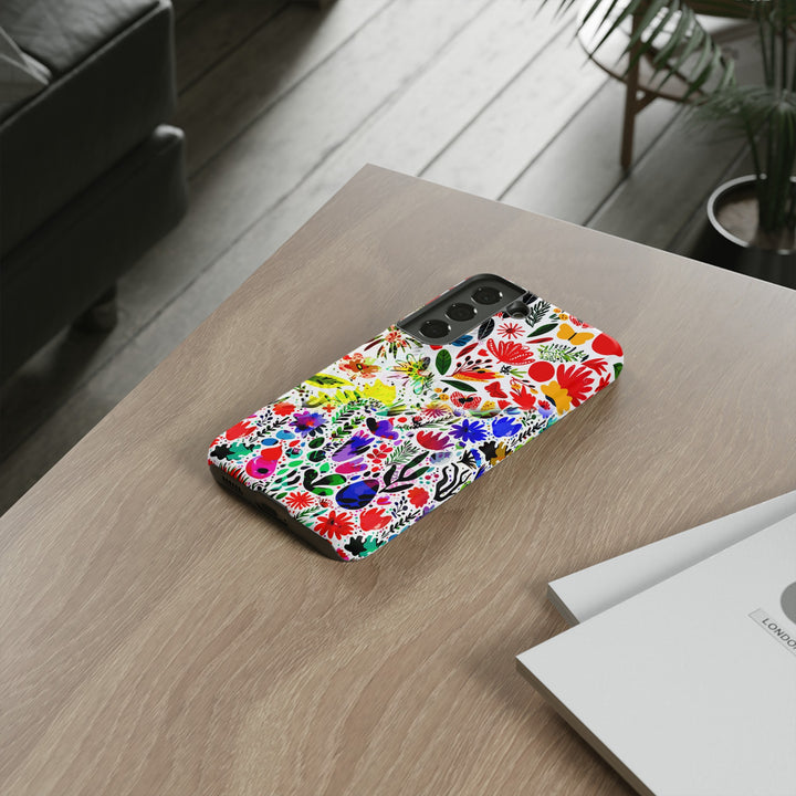 Impact Resistant, Colored Flowers, Cute Phone Cases for Samsung S24, S23, S22, S21, IPhone 15 pro Iphone 14 pro Iphone 13 IPhone 12 Iphone 11 - Studio40ParkLane