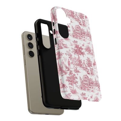 Premium Tough French Toile Gift for Her Cute Phone Cases for Samsung S25, S24, S23, S22, S21 Iphone, 16, 15, 14, 13, 12 Plus Max Pro Ultra - Studio40ParkLane