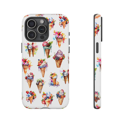 Impact Resistant, Summer Icecream, Cute Phone Cases for Samsung S24, S23, S22, S21, IPhone 15 pro, Iphone 14 pro, Iphone 13 IPhone 12, Iphone 11