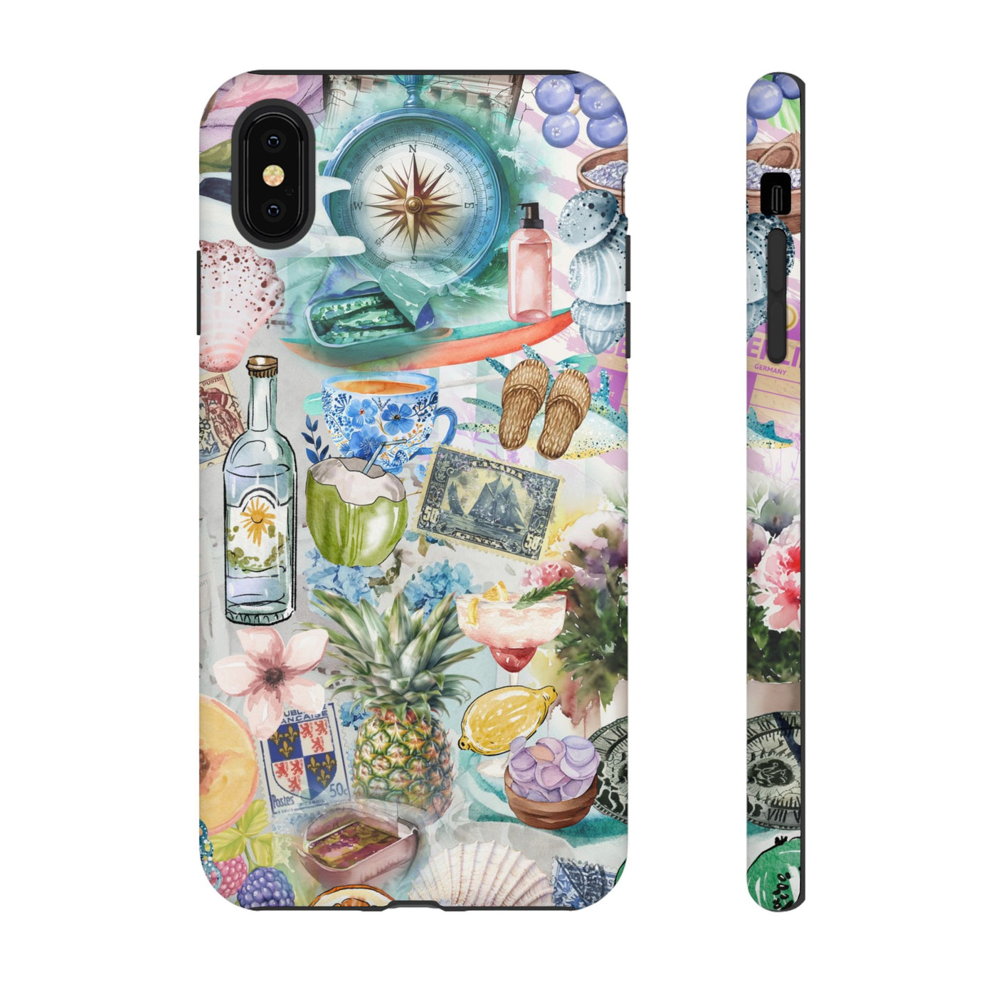 Impact Resistant, Travel Coquette Collage, Cute Phone Cases for Samsung S24, S23, S22, S21, IPhone 15 pro Iphone 14 pro Iphone 13 IPhone 12 Iphone 11