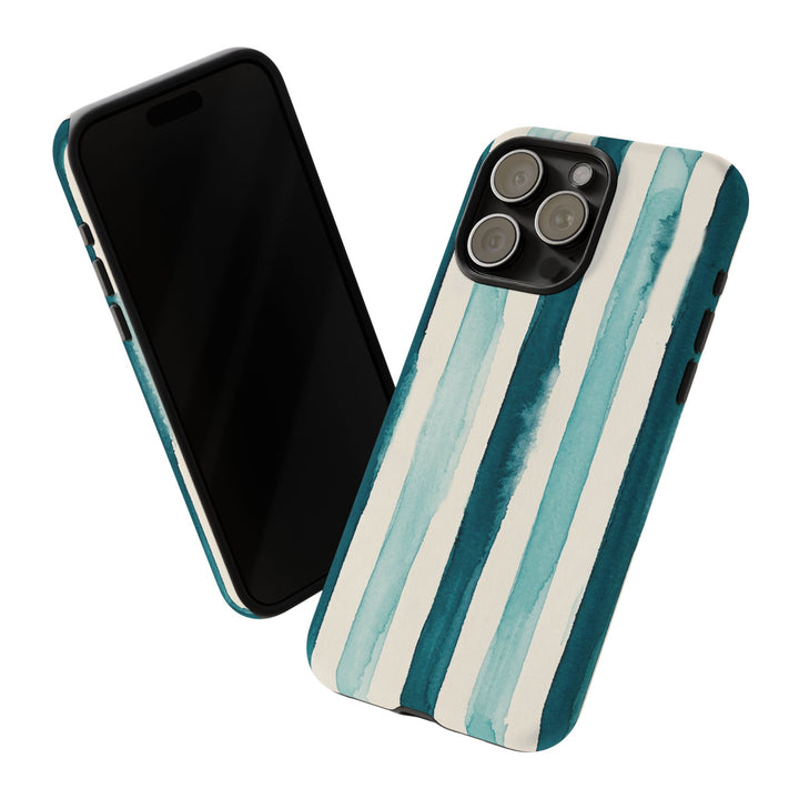 Tough Cute Green Stripes Phone Case, for IPhone 17 Pro Max | Iphone 17 Air, Iphone 16, IPhone 15, 14 13 12, Samsung Galaxy S26, S25, S24, S23