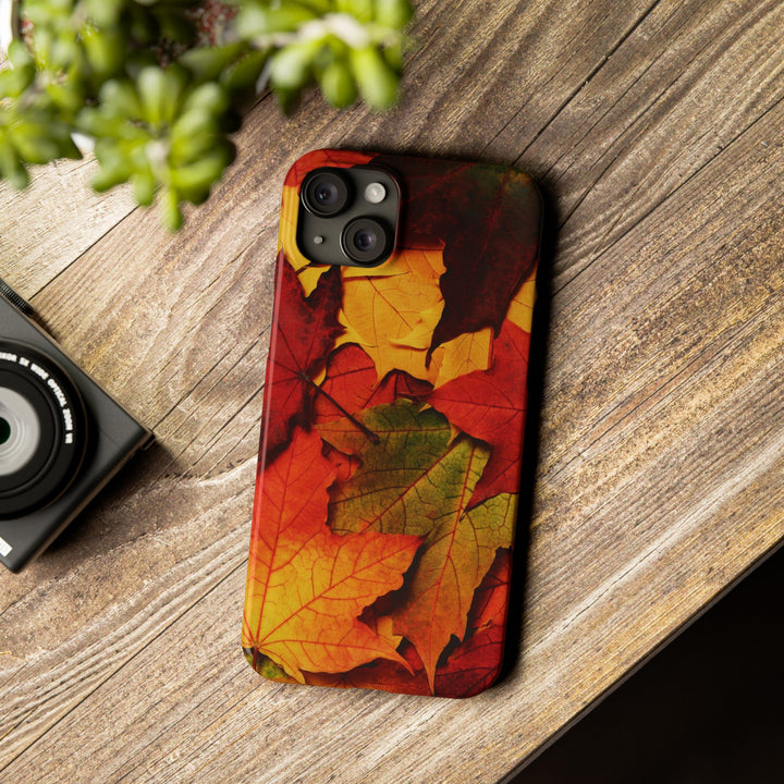 Slim Autumn Fall Leaves Gift Cute Phone Cases for Iphone 16 | iPhone 15 Case | iPhone 15 Pro Max Case, Iphone 14, Iphone 14 Pro Max, Iphone 13, Slim Mom Dad Gift - Studio40ParkLane