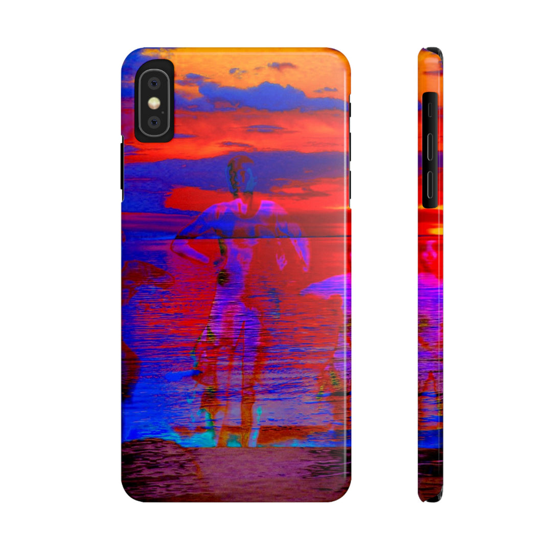 Slim Cute Phone Cases for Iphone | iPhone 15 Case | iPhone 15 Pro Max, Iphone 14 Case, Iphone 14 Pro Max, Iphone 13, Red Blue Sunset - Studio40ParkLane