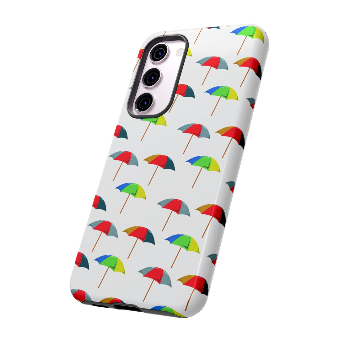 Cute Samsung Phone Case | Aesthetic Samsung Phone Case | Galaxy S23, S22, S21, S20 | Colorful Beach Parasols, Protective Phone Case - Studio40ParkLane