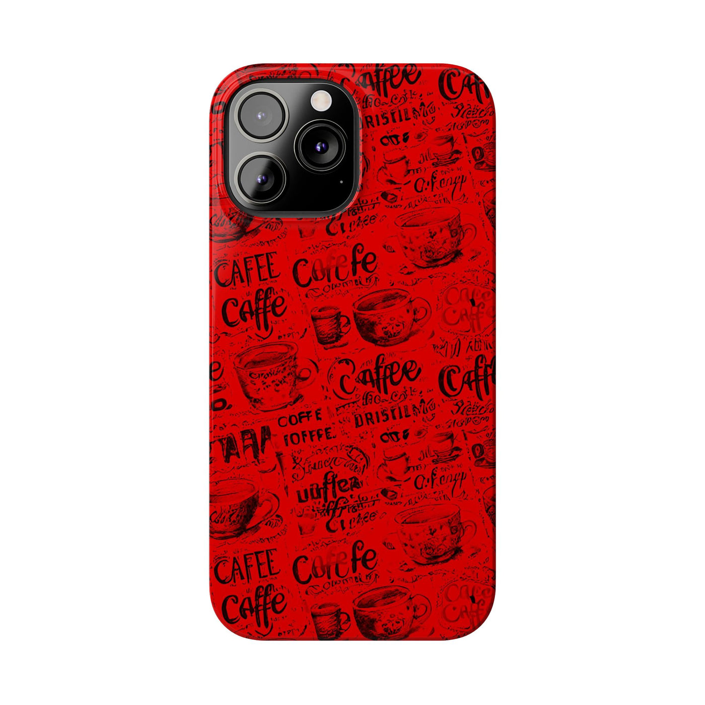 Slim Cute Phone Cases for Iphone - | iPhone 15 Case | iPhone 15 Pro Max Case, Iphone 14 Case, Iphone 14 Pro Max, Iphone 13, Red Black Coffee