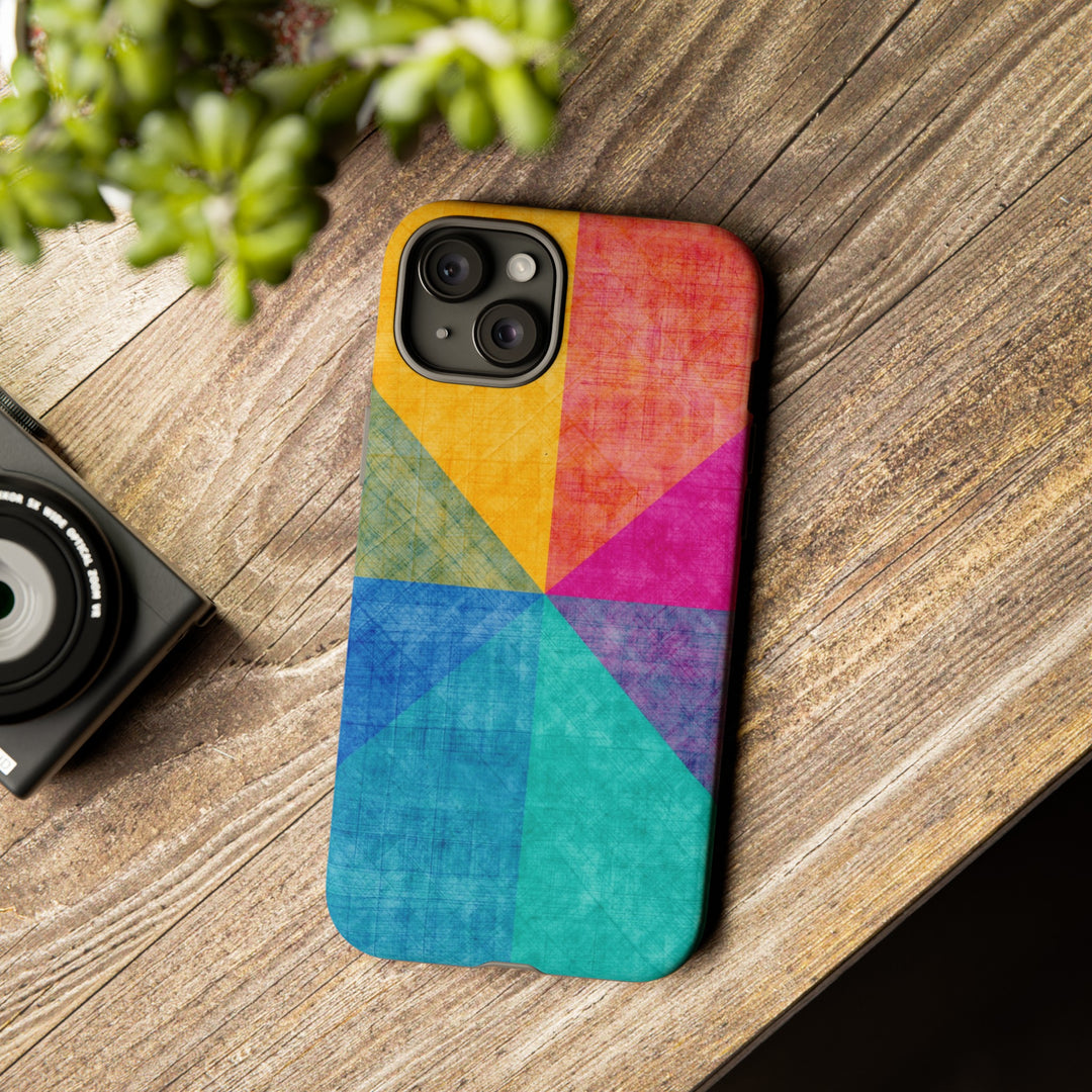 Impact Resistant, Colored Shapes, Cute Phone Cases for Samsung S24, S23, S22, S21, IPhone 15 pro Iphone 14 pro Iphone 13 IPhone 12 Iphone 11 - Studio40ParkLane