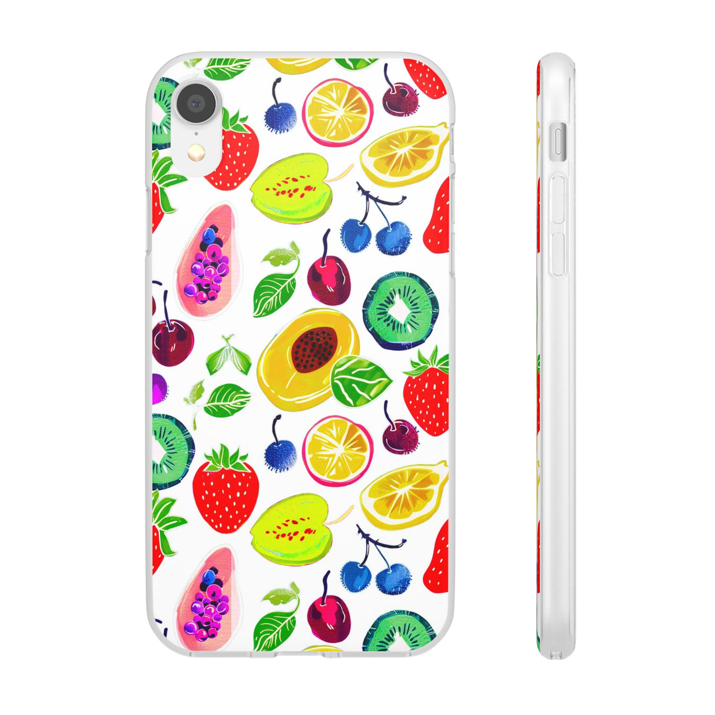 Cute Flexi Phone Cases, Summer Fruit Mix, Compatible with Samsung Galaxy S23, Samsung S22, Samsung S21, Samsung S20, Galaxy S20 Ultra