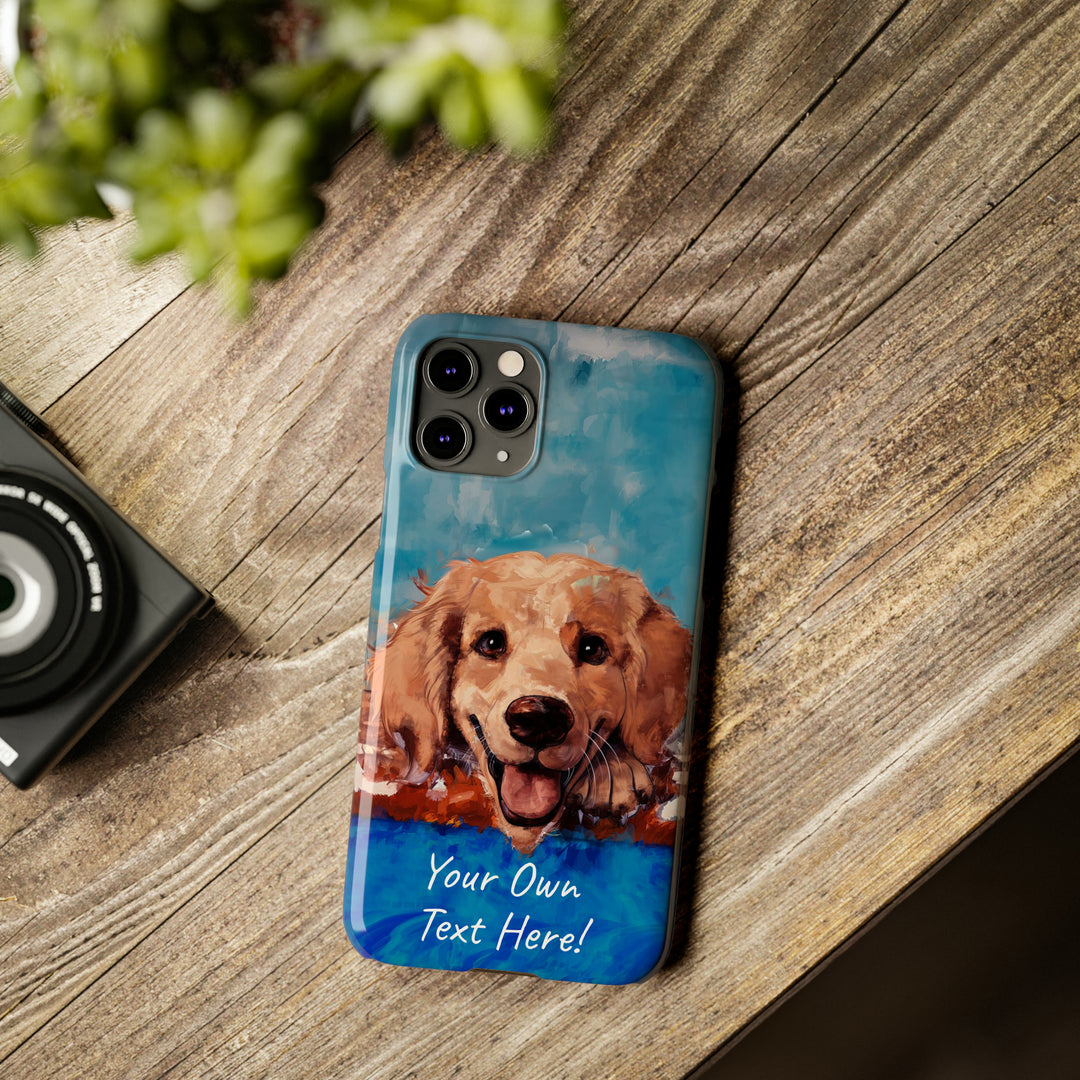 Slim Personalized Cute iPhone Cases - | iPhone 15 Case | iPhone 15 Pro Max Case, Iphone 14 Case, Iphone 14 Pro Max, Iphone 13, Golden Retriever Dog - Studio40ParkLane