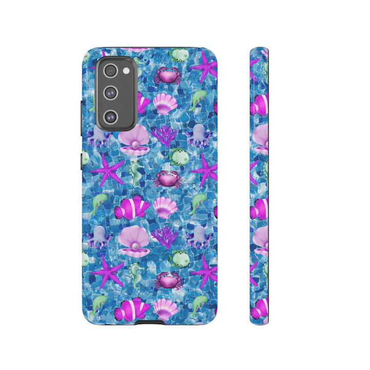 Cute Samsung Phone Case | Aesthetic Samsung Phone Case | Galaxy S23, S22, S21, S20 | Blue Pink Under The Sea, Protective Phone Case - Studio40ParkLane