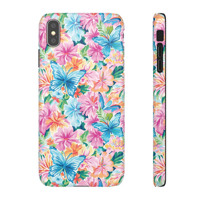 Snap Butterflies Flowers Cute Phone Cases for Samsung S24, S23, S22, S21, S20, Plus and Ultra, Iphone 16 Pro Max, Iphone 15, 14, 13, 12, 11, 10 - Studio40ParkLane